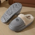 thumbnail image 6 of New EVA Thick Soled Men Warm Cotton Slippers for Men Extra Large Size 4647 Men's Cotton Slippers Winter Home Use Wool Slippers (Grey,44-45), 6 of 6