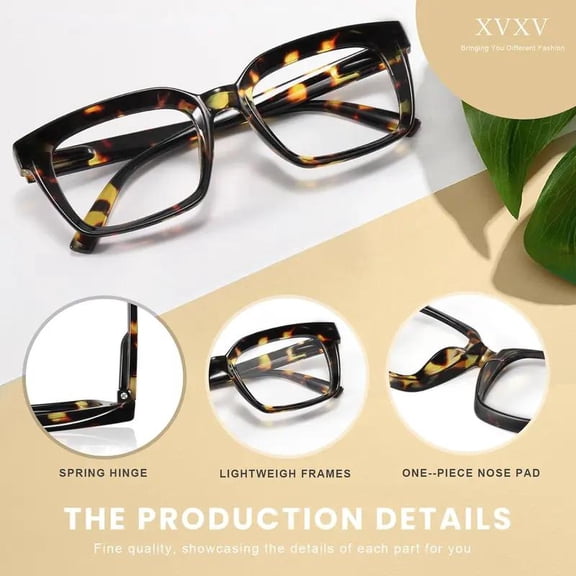 RESJOK 3 Pack Tortoiseshell Reading Glasses Blue Light Blocking Readers Oversize Oprah Square Anti Glare Reading Glasses for Women & MenEyestrain Spring Hinge Trending Eyeglasses Lightweight