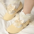 thumbnail image 2 of Akiihool School Uniform Flats Toddler Girls Dress Shoes Ballet Mary Jane Flats Princess Shoes (Beige,10.5), 2 of 9