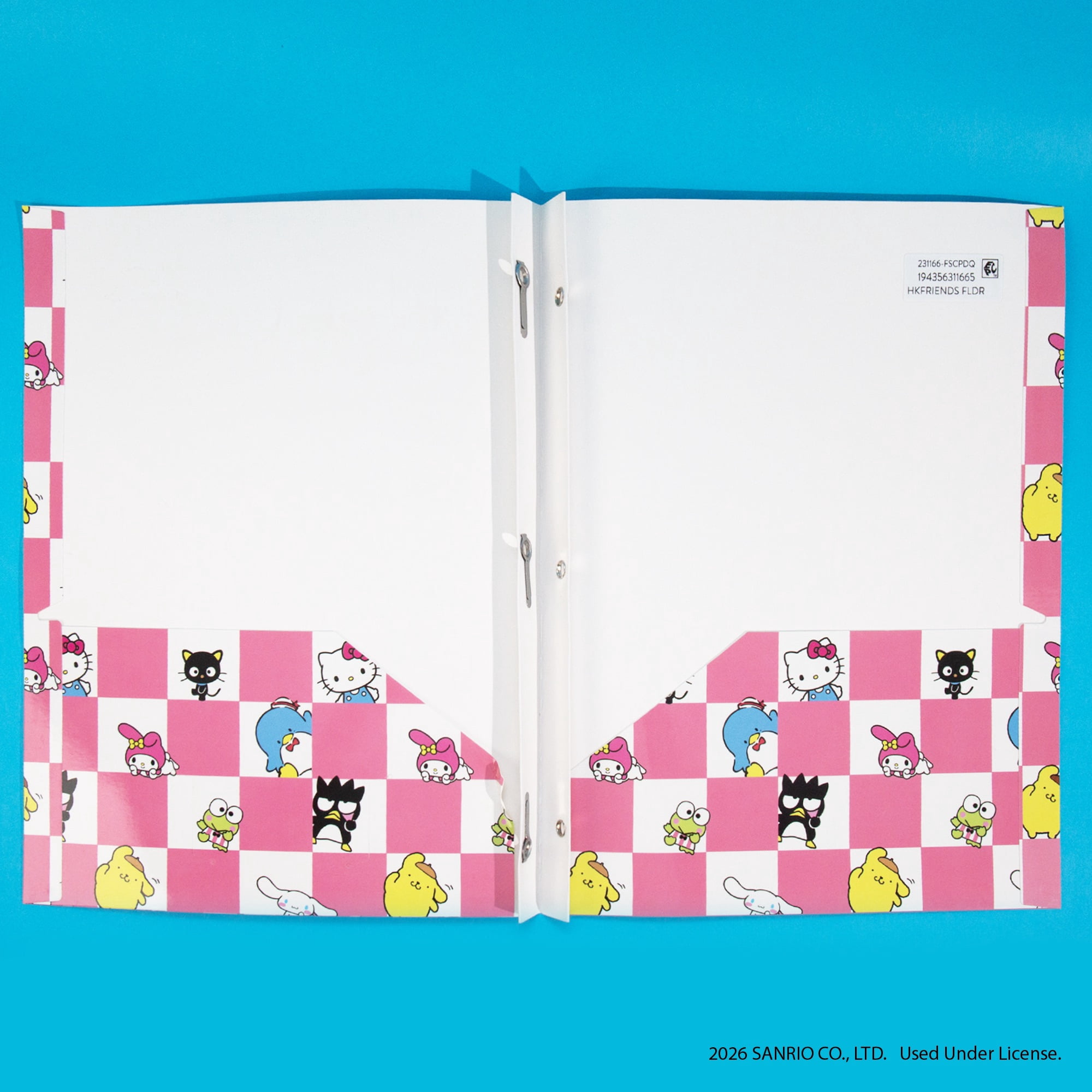 Hello Kitty® And Friends Pocket Folder Checkerboard Design With