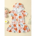 thumbnail image 3 of Jxzom Kids Toddler Baby Girl Swim Cover Up Dress Zip-Up Hoodie Beach Pool Bathing Suit Robe Terry Swimsuit Coverup, 3 of 8