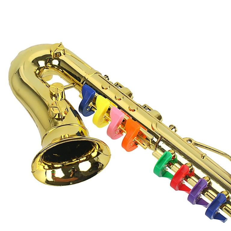 Saxophone 8 touches colorées Simulation Jouet Accessoires Jouer Mini  Instruments à vent musicaux pour enfants Party