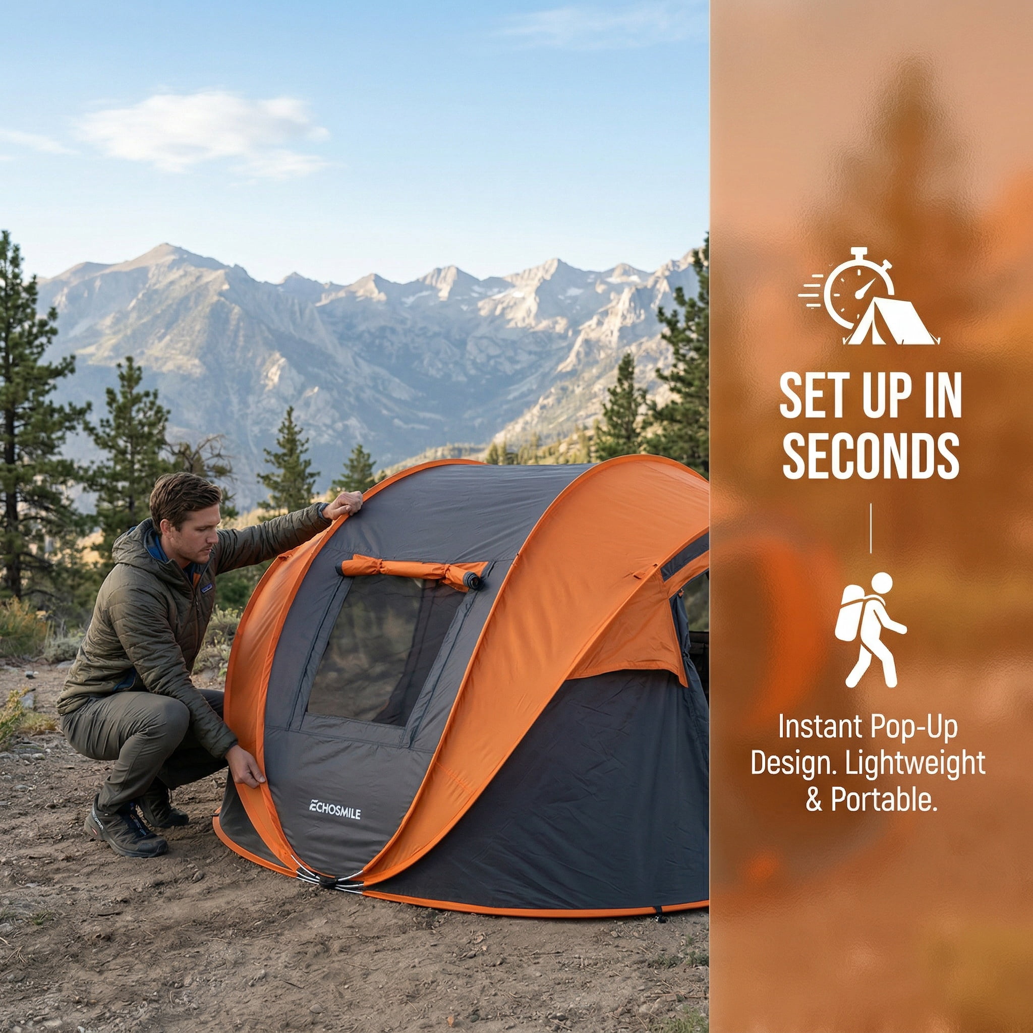 Zateety 8 Person Automatic Pop Up Camping Boat Tent