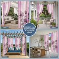thumbnail image 5 of Pink Floral Outdoor Curtains for Patio Waterproof,Windproof Privacy Curtains with Weighted Bottom,Vintage Botanical Gradient Pastel Painting Outside Drapes for Picnic Garage Yard 54"x84" 1 Panel, 5 of 8