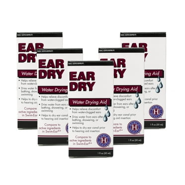 5 Pack Humco Ear Dry, Water Drying Aid for Swimmers & Drying Ears, 1oz each