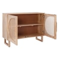 thumbnail image 3 of Bowery Hill Modern / Contemporary Wood Cane Console in Natural, 3 of 19