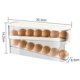thumbnail image 2 of Double Layer Slide-Type Egg Storage Box Large Capacity Stable Egg Storage Box for Countertop Fridges, 2 of 5