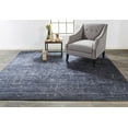 thumbnail image 2 of Feizy Lennox Modern Abstract, Blue/Ivory, 5' x 8' Area Rug Sheen Handmade Casual Solid Design Carpet for Living Dining Bed Room, 2 of 8