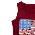 thumbnail image 3 of Wang6 American Flag Tank Tops for Women Patriotic Shirt USA Flag Stars Stripes Print Sleeveless T-Shirt 4th of July Tee Shirts 0429liRed2 M, 3 of 4