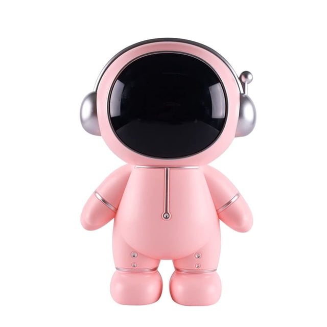 Hucha con forma de astronauta, modelo de hombre espacial, adecuada para juguetes de niños y niñas, adorno para habitación, regalo de cumpleaños, Navidad y Año Nuevo (rosa)