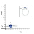 thumbnail image 4 of ANGARA Natural Split Shank Trillion 1.8 ct Tanzanite Engagement Ring in 14K White Gold for Women (Size-8mm) | December Birthstone, Anniversary, Jewelry Gift for Women | Natural Tanzanite Ring, 4 of 8