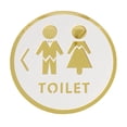 thumbnail image 2 of Señal de WC, señal de WC, señalización de puertas de baño, señales de puertas de baño, símbolos de baño para empresas, tiendas, cafeterías, público. Estilo E, 2 of 8