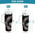 thumbnail image 3 of YAZAOO Tumbler 40oz Insulated Stainless Creative Swan in Celestial Bloom Pattern Steel Water Bottles, 3 of 9