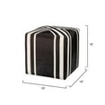 thumbnail image 5 of Jamie Young Co Nantucket Upholstered Transitional Leather Ottoman in Brown/White, 5 of 5