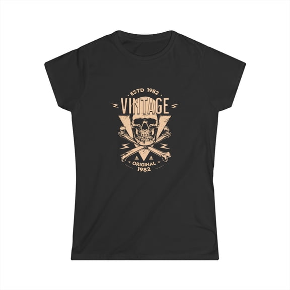Vintage 1982 T Shirts for Women Retro Funny 1982 Birthday Womens Shirt