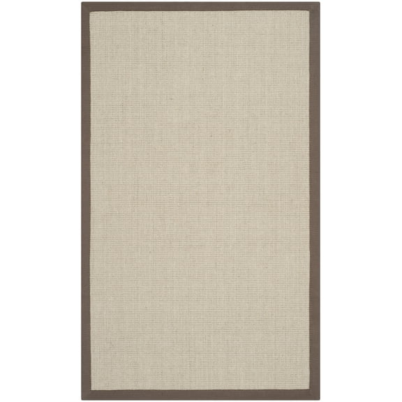 SAFAVIEH Natural Fiber Forrester Solid Area Rug, Taupe/Light Brown, 4' x 6'