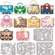 thumbnail image 1 of 4Pcs Carbon Steel Cutting Dies Stencils for DIY Scrapbooking Photo Album Decorative Embossing Paper Card Bag 93~99x117~153x0.8mm 1pcs/style, 1 of 7