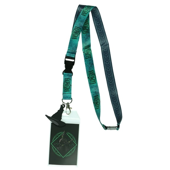Wicked Lanyard Elphaba Witch Hat Rubber Charm Breakaway ID Badge Holder with 2" Rubber Charm