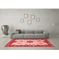 thumbnail image 3 of Ahgly Company Indoor Round Geometric Red Traditional Area Rugs, 4' Round, 3 of 4
