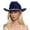 Navy, variant on Wide Brim Hats for Women , Sun Hats for Men , Packable Straw Hat Stylish Western Wool Cowboy Hat for Men and Women with Rhinestone Embellishments