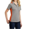 thumbnail image 5 of Mafoose Women's Heather Colorblock Contender Polo Vintage Heather/ Deep Orange 4X-Large, 5 of 5