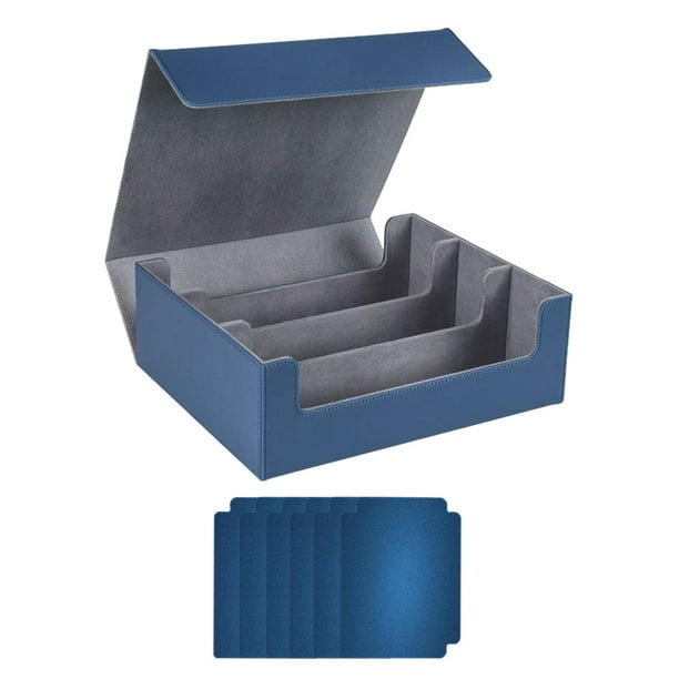 Estuche para tarjetas DYNWAVEMX Cuero de PU A prueba de golpes Versátil Premium 1800 tarjetas Impermeable Azul