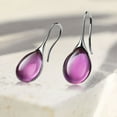 thumbnail image 4 of Pendientes colgantes con de piedras preciosas naturales para mujer en Púrpura Sunnimix Pendiente del perno prisionero de las muchachas, 4 of 8