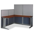 thumbnail image 2 of Office in an Hour 65W L Shaped Cubicle Desk in Hansen Cherry - Engineered Wood, 2 of 2