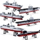 thumbnail image 2 of Juego de bloques de construcción modelo destructor de barco de guerra para niños, juguete de construcción con ladrillos, serie militar, 2023, 2 of 3
