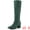 Dark Green, variant on Women's Slouch Square Toe Chunky Heels Knee High Boots Red 6.5