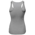 thumbnail image 2 of FashionOutfit Women's Basic Solid Sleeveless Round Neck Racer-Back Plus Size Tank Top, 2 of 3