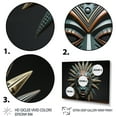 thumbnail image 3 of Designart "Tribal Luba African Mask" African Tribal Wall Art Living Room, 3 of 5