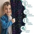 thumbnail image 3 of Blackout Kids Curtains,Colorful Doodle Dinosaurs Dark Pattern Childrens Insulated Curtains Set Of 2,Bedroom Essentials,Toddler Room Decor 42"x54", 3 of 5