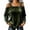 Army Green, variant on Cold Shoulder Tops for Womens Velvet Long Sleeve off the Shoulder Trendy Blouse Plus Size Tops Daily Wear(Gray,Large)