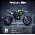 thumbnail image 3 of 40CC Kids Dirt Bike, 4-Stroke Gas Powered Mini Motorcycle for Kids Ages 6-14, 25MPH Youth Off Road Dirt Bike with Dual Disc Brakes, Full Suspension, No Oil Mixing, Easy Start, 3 of 9