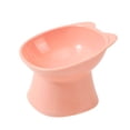 thumbnail image 1 of Cuenco inclinado para comida de gatos, bebedero y comedero, protección para el cuello, recipiente para aperitivos antivómitos para perros, gatitos, ca Rosa, 1 of 8