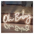 thumbnail image 3 of Letrero De Neón Oh Baby Con Luz LED Regulable, Alimentado Por USB Para Decorar Paredes De Dormitorios Hogares, Bodas Y Fiestas 40cmx20cm, 3 of 4