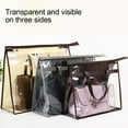 thumbnail image 3 of Visland Transparent Dustproof Large Capacity Storage Bag Organizer Holder Handbag Pouch, 3 of 8