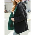 thumbnail image 5 of KelaJuan Women Plaid Hooded Jacket Casual Long Sleeve Open Front Cardigan for Fall Clothes Outwear Streetwear, 5 of 6