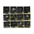 thumbnail image 3 of AZXY 12PC Tree Ornaments Balls Sets For Christmas Black Christmas Tree Ornament Decorations Hanging Plastic Glitter Xmas Decor Shatterproof for Holiday Indoor Party Supplies, 3 of 7