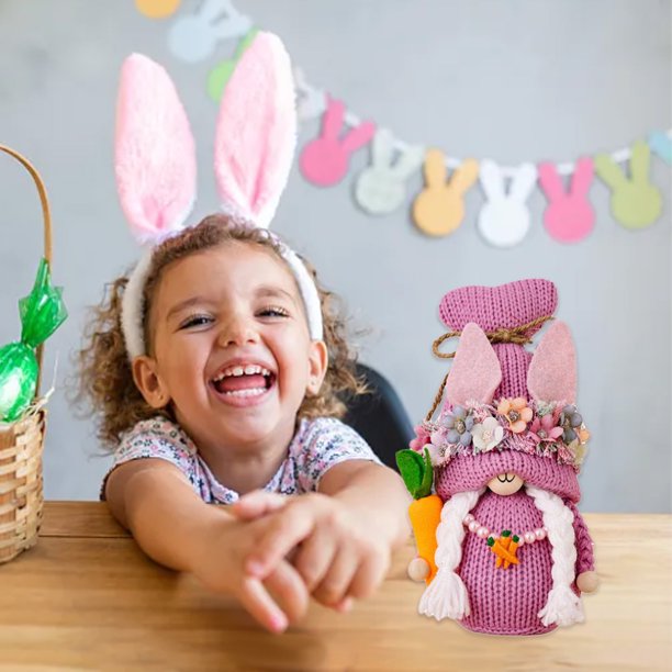 Fiudx Decoraciones Del Hogar Para Sala De Estar. Decoraciones De Pascua De Conejito Enano Para Interiores, Decoración De Primavera, Hogar, Dormitorio, Oficina, Mesa, Conejo, Regalos Del Día De Pascua