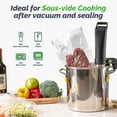 thumbnail image 3 of GERYON Scelleuse sous Vide, Machine de Mise sous Vide pour l'Entreposage des Aliments avec Sacs de Scellage et Rouleau, Scelleuse Alimentaire Automatique pour sous Vide, Conception Compacte, Lumières DEL, Facile à Nettoyer, Sèche, 3 of 8