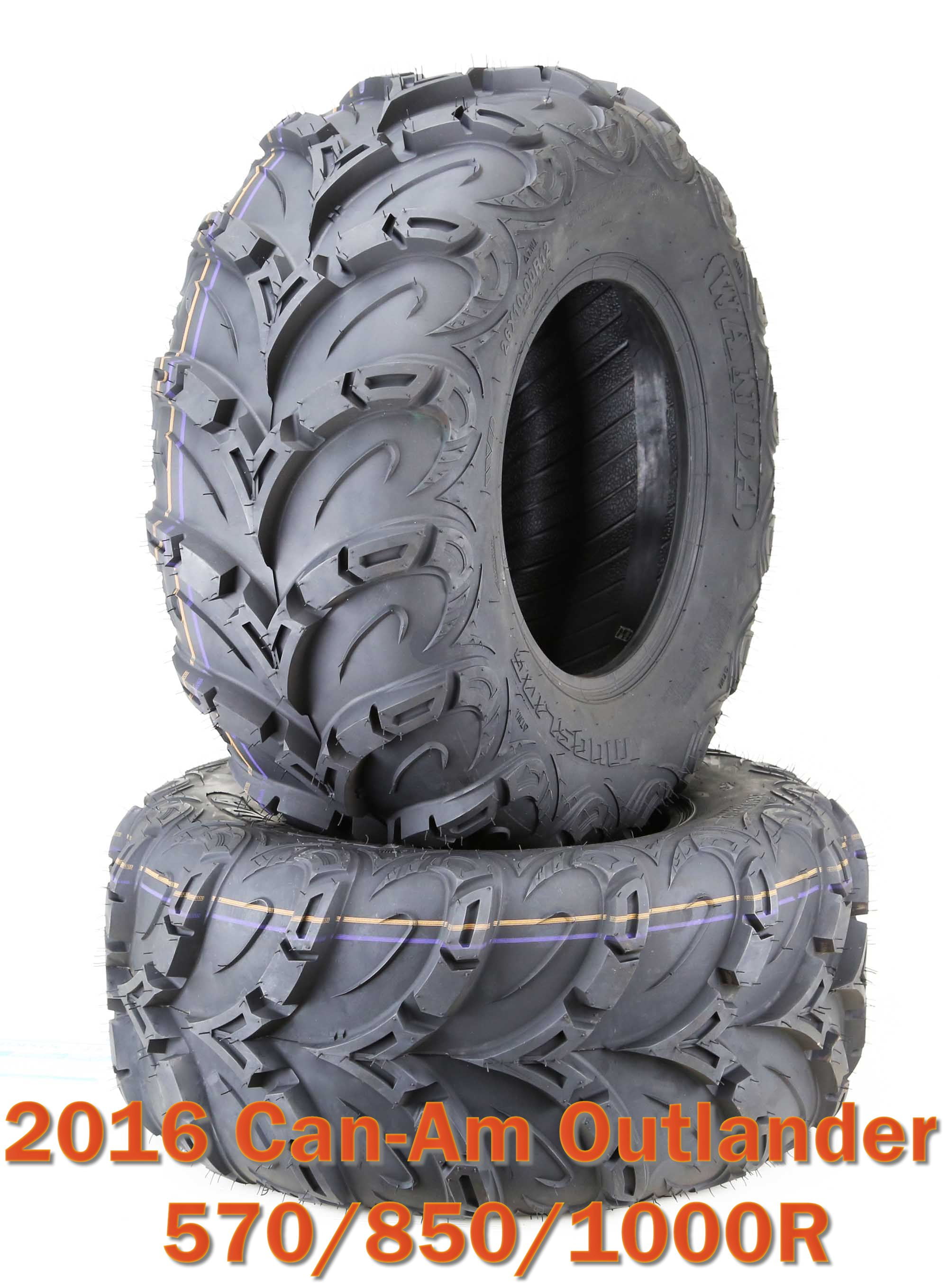 (2) 26x10R12 2016 CanAm Outlander 570/850/1000R ATV Rear Tire Set