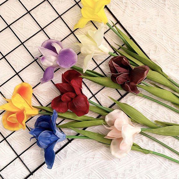 Mlless Artificial Iris Flowers Fake Silk Plant Artificial Flower Home Wedding Party Decoration Festive And Party Supplies