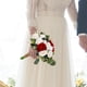 thumbnail image 3 of Ramo de novia Flores artificiales Ramo de novia artificial Ramo para lanzar rojo blanco, 3 of 5