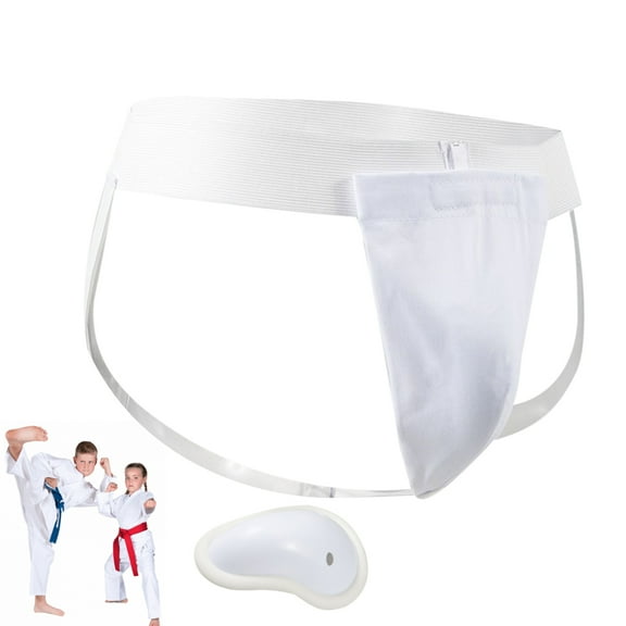 SHZONS Groin Protector Martial Arts Groin Protectors Shock-Absorbing Men Jockstrap Adjustable Kids Protective Cup for Training Sparring Grappling Fighting top sale