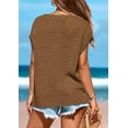 thumbnail image 2 of PRETTYGARDEN Womens Spring Tops Summer Shirts Crochet Cap Sleeve Sweater Pullover Cute Crew Neck Beach Cover Ups, 2 of 8
