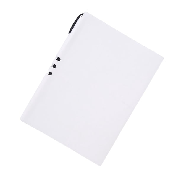 Organizador de Agenda, diario, planificador, libro de notas, ahorro de espacio, accesorios escolares, artesanía exquisita, papelería de cuero Cuadernos de escritura y cuadernos de bocetos Blanco