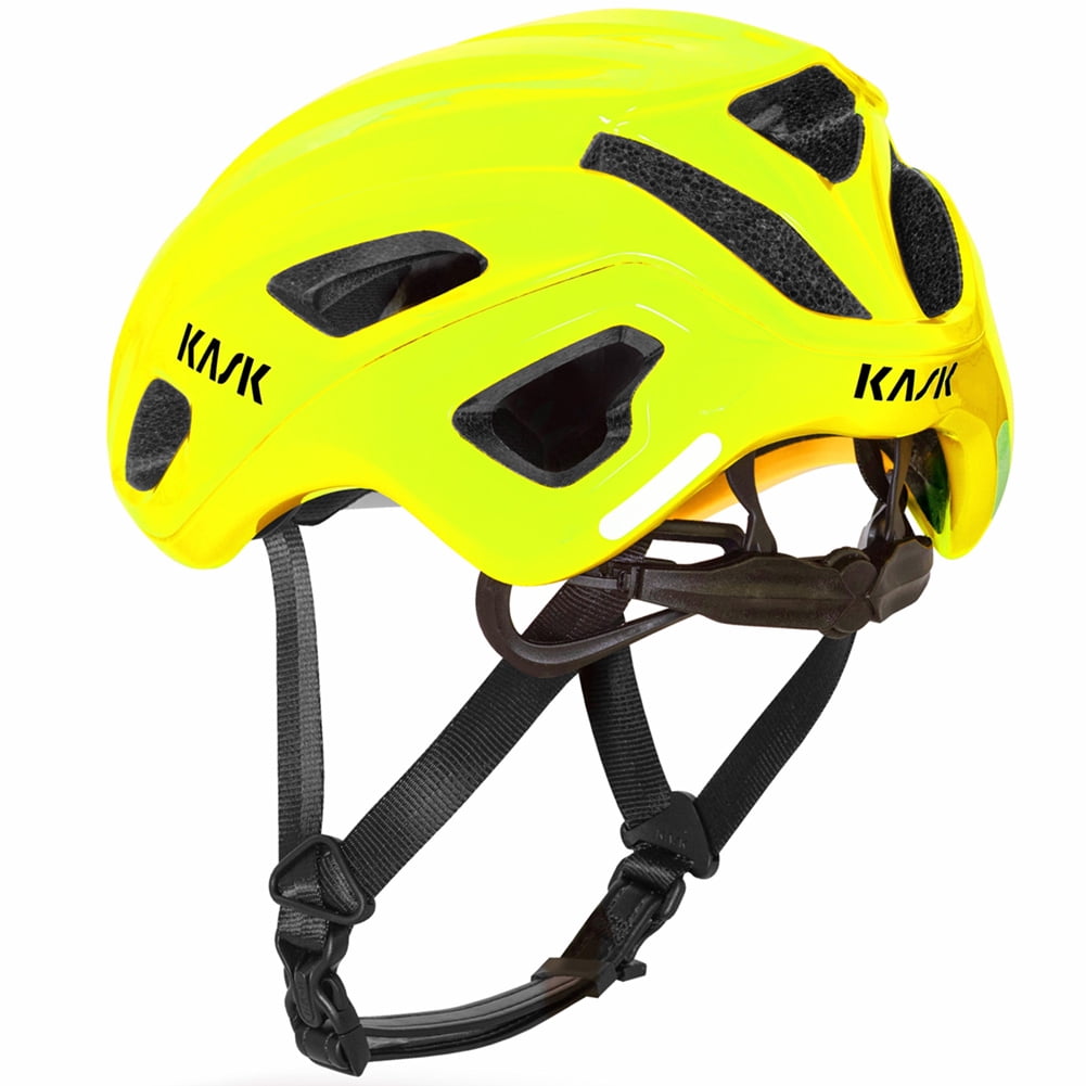 KASK Unisex Mojito Cubed Helmet, Color: Yellow Fluo, Size: L (CHE00076-221-062)