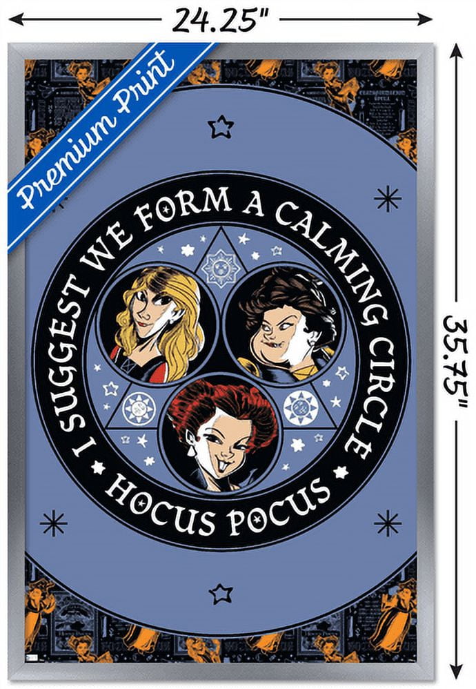 Disney Hocus Pocus - Calming Circle Wall Poster, 22.375" x 34", Framed